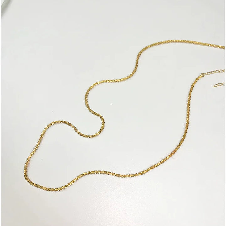 Elegant Sterling Silver Sparkling Choker Necklace