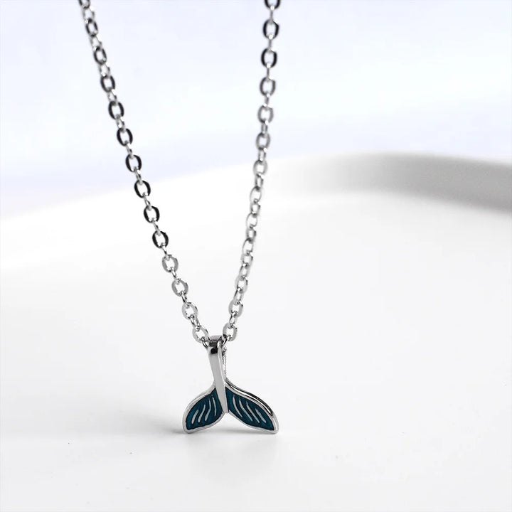 🌊 Blue Ocean Mermaid Anklet – 925 Sterling Silver Fish Tail Bracelet ✨
