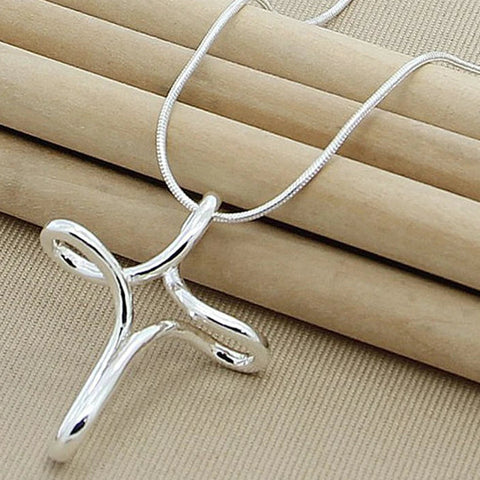 Classic Sterling Silver Cross Pendant Necklace