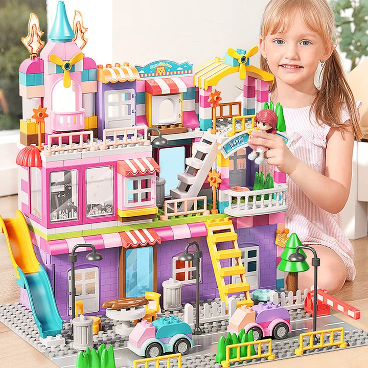 Girls’ Big Particle Marble Run Slide Blocks