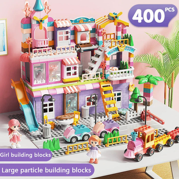 Girls’ Big Particle Marble Run Slide Blocks