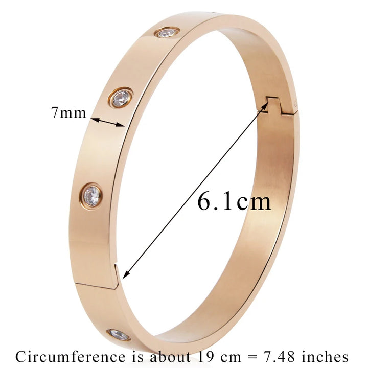 Elegant Stainless Steel Bangle Bracelet for Women