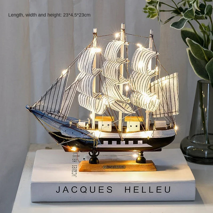 Wooden Sailboat Model