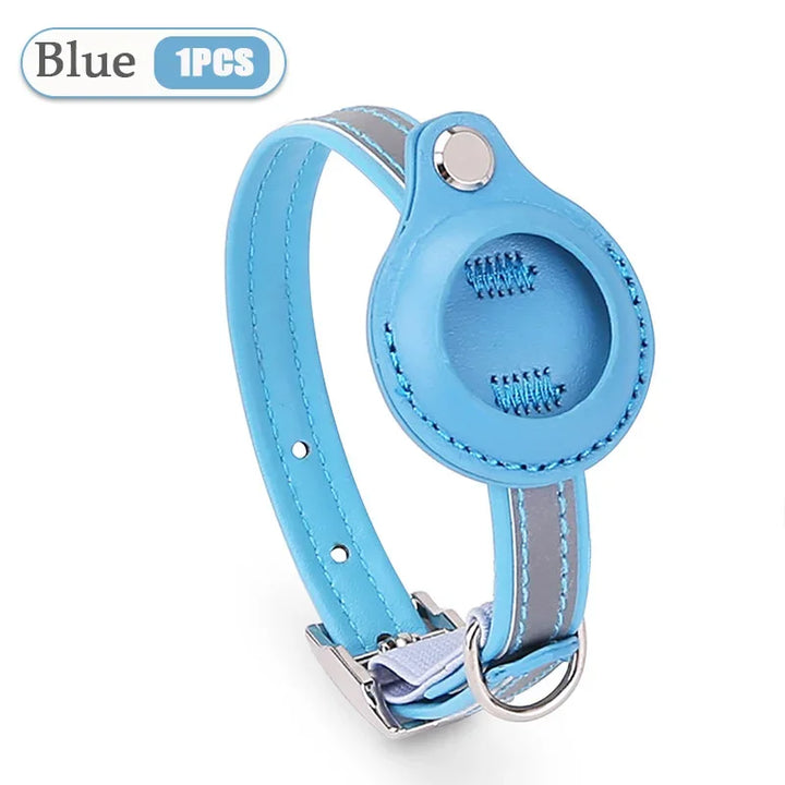 Leather Adjustable Pet GPS Tracker Collar