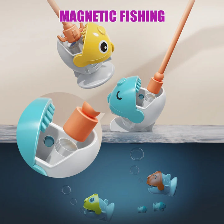 Kids Magnetic Fishing Game – Electric Rotating Fishing Toy for Toddlers &amp; Children