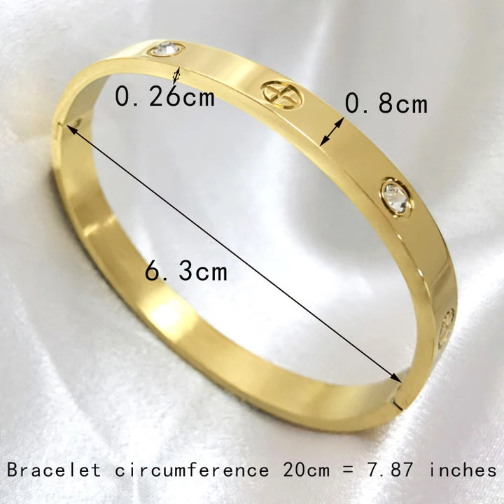 Elegant Stainless Steel Bangle Bracelet for Women