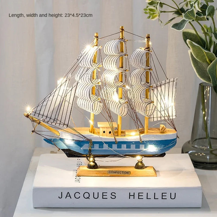 Wooden Sailboat Model