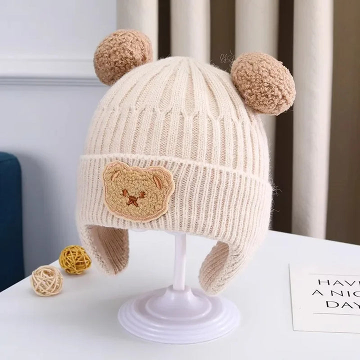 Baby Wool Hat with Bear Ears