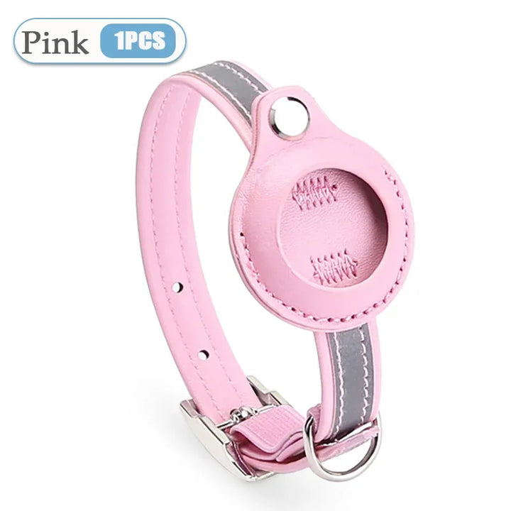 Leather Adjustable Pet GPS Tracker Collar