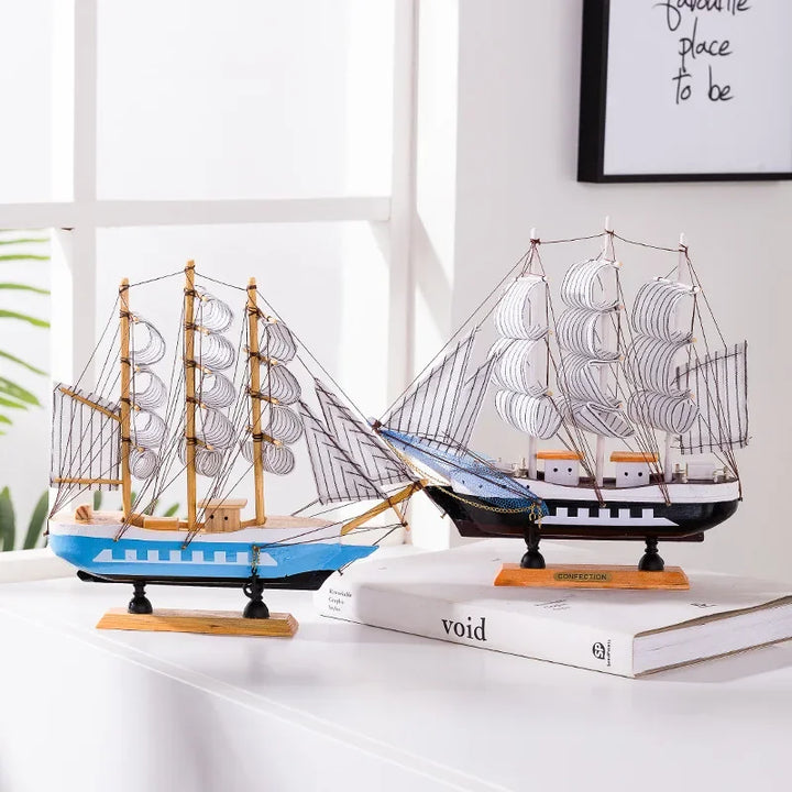 Wooden Sailboat Model
