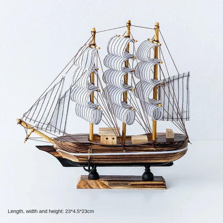 Wooden Sailboat Model