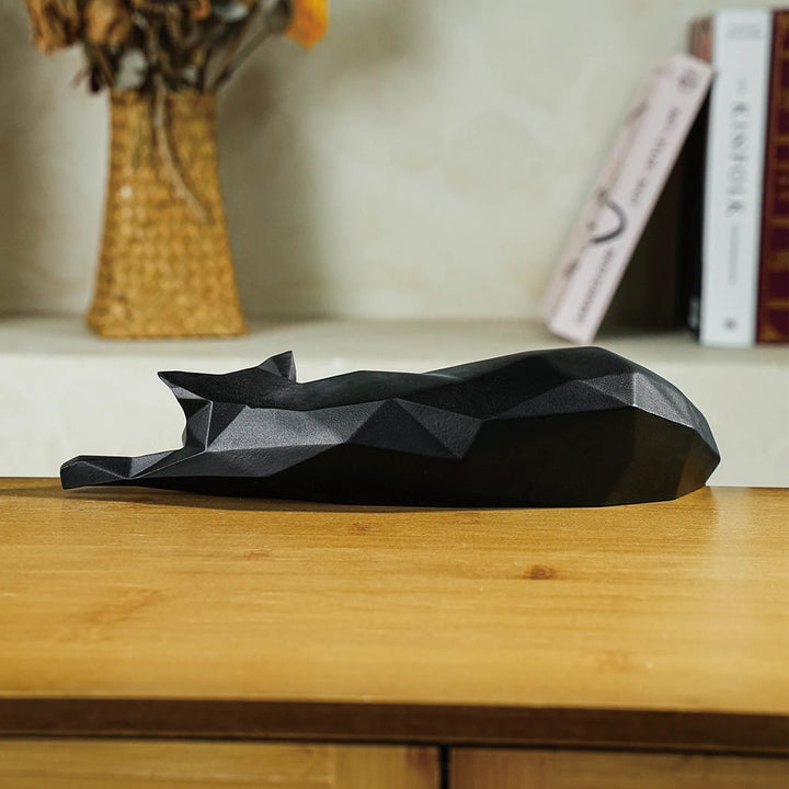 Geometric Cat Statue