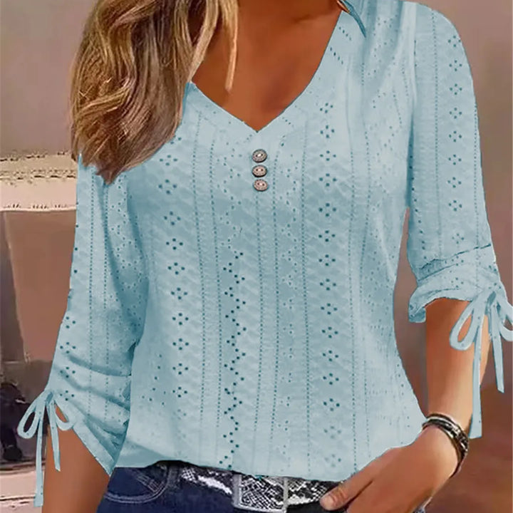 Women’s Solid Lace Shirt Top