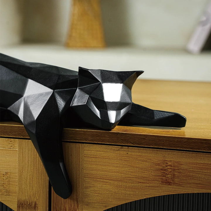 Geometric Cat Statue