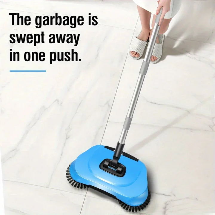 Hand Push Broom – Multifunctional Cleaning Tool with Long Handle & Auto Spiral Deep Clean System