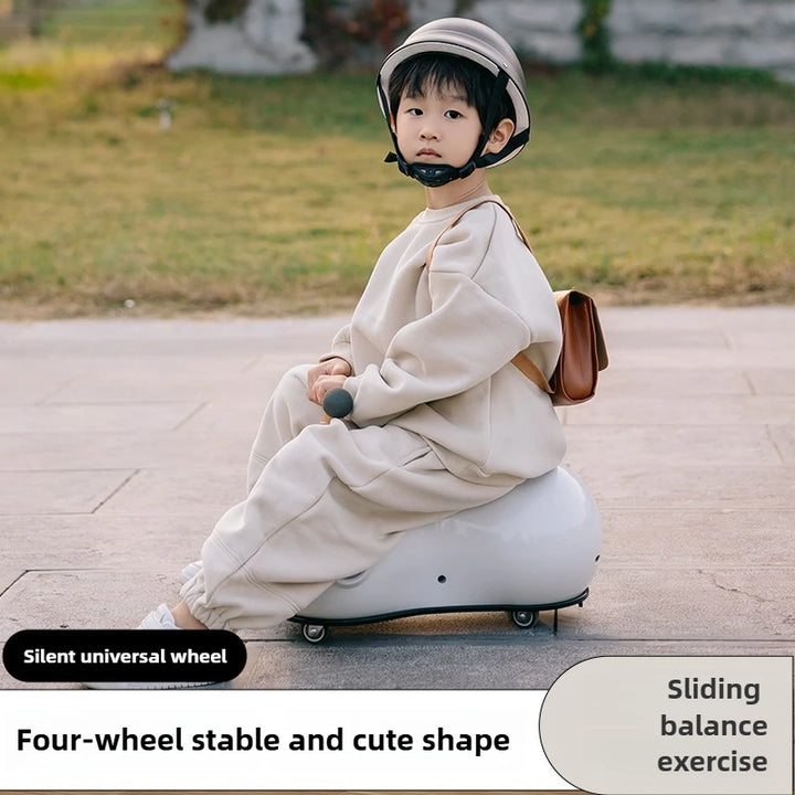 Baby Peanut Twist Car – Infant Scooter Walker with Sound, Light &amp; Silent Wheels