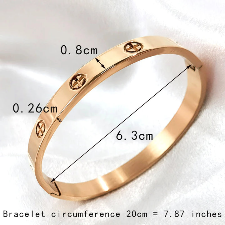 Elegant Stainless Steel Bangle Bracelet for Women