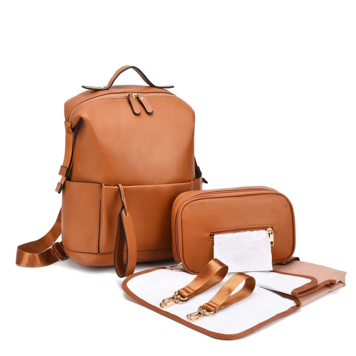 Multifunction Leather Diaper Bag