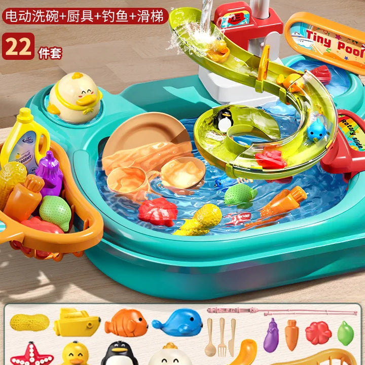 Children’s Electric Dishwasher &amp; Water Play Kitchen Toy