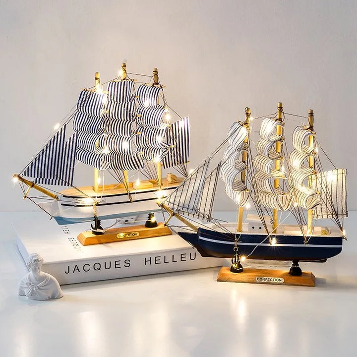 Wooden Sailboat Model