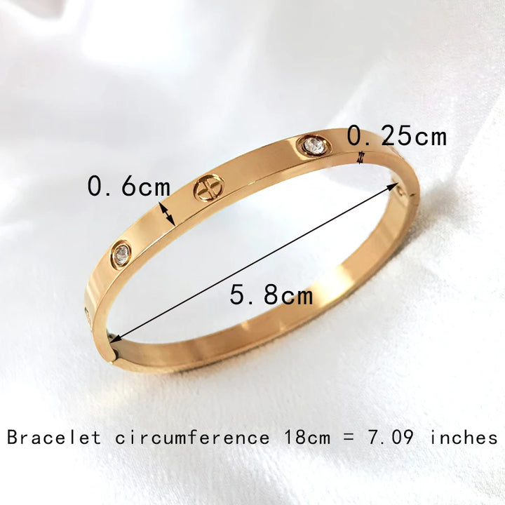 Elegant Stainless Steel Bangle Bracelet for Women