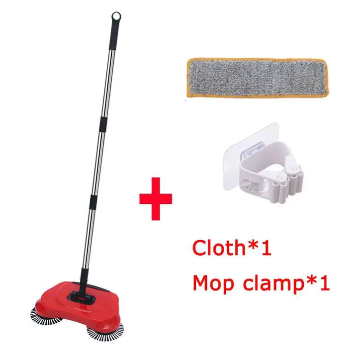Hand Push Broom – Multifunctional Cleaning Tool with Long Handle & Auto Spiral Deep Clean System