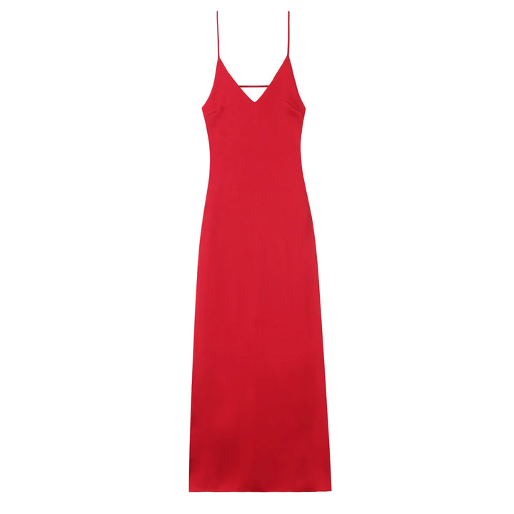Women’s Summer Yellow V-Neck Sling Dress