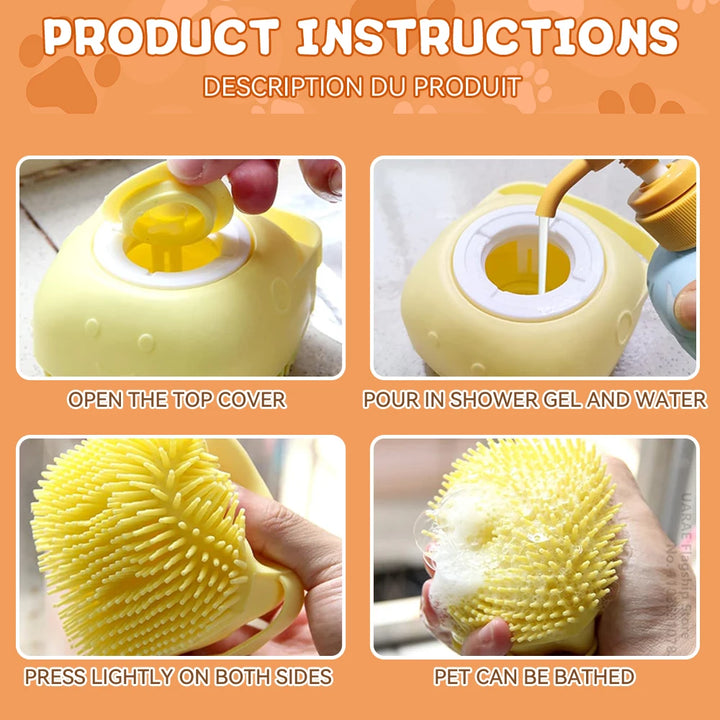 Dog Bathing &amp; Massage Brush