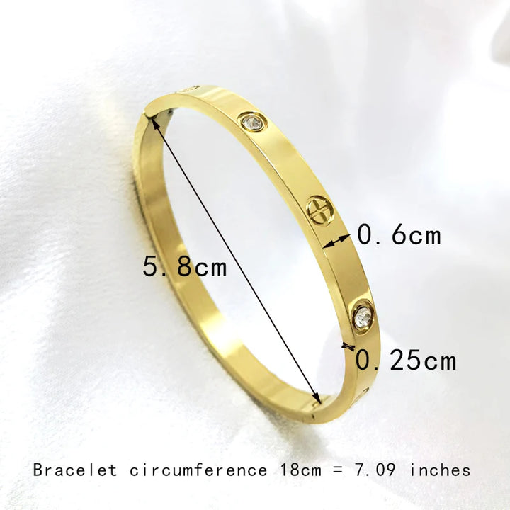 Elegant Stainless Steel Bangle Bracelet for Women