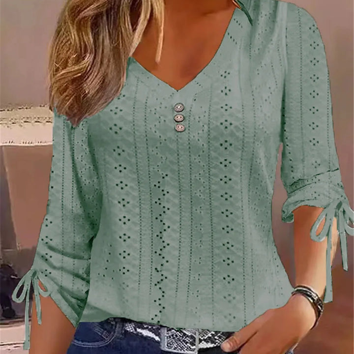 Women’s Solid Lace Shirt Top