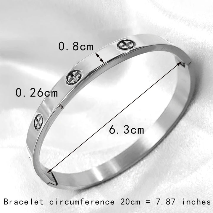 Elegant Stainless Steel Bangle Bracelet for Women