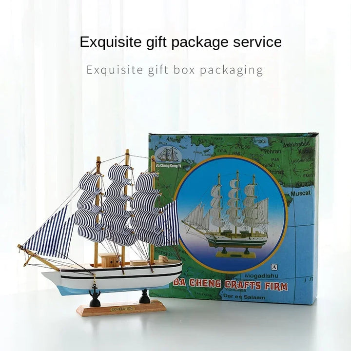 Wooden Sailboat Model