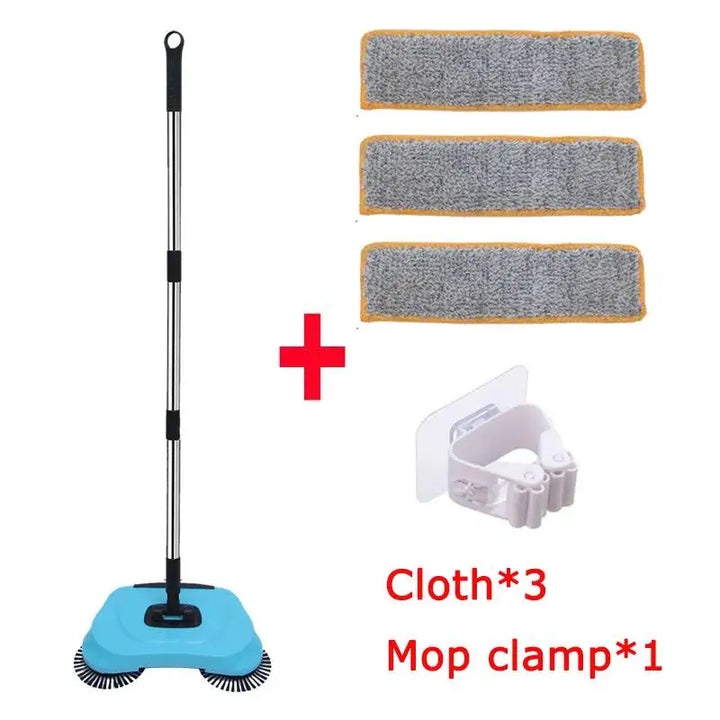 Hand Push Broom – Multifunctional Cleaning Tool with Long Handle & Auto Spiral Deep Clean System