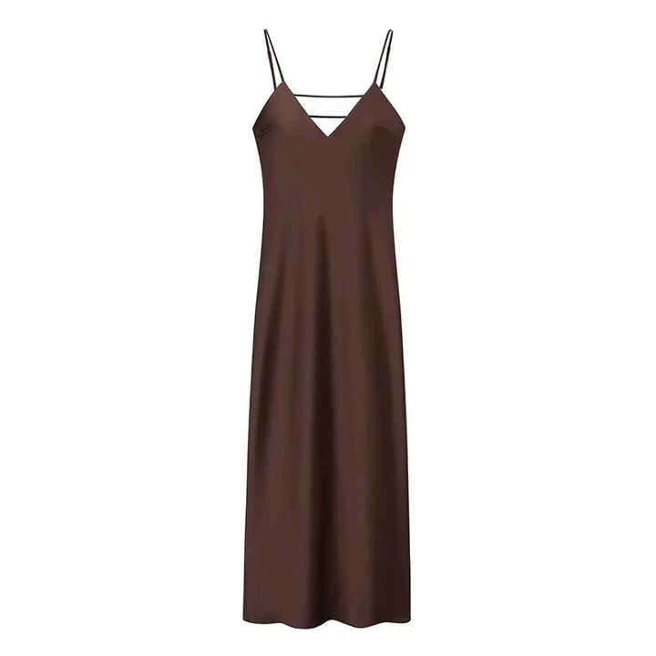 Women’s Summer Yellow V-Neck Sling Dress