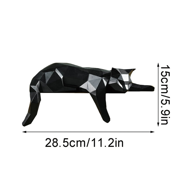 Geometric Cat Statue