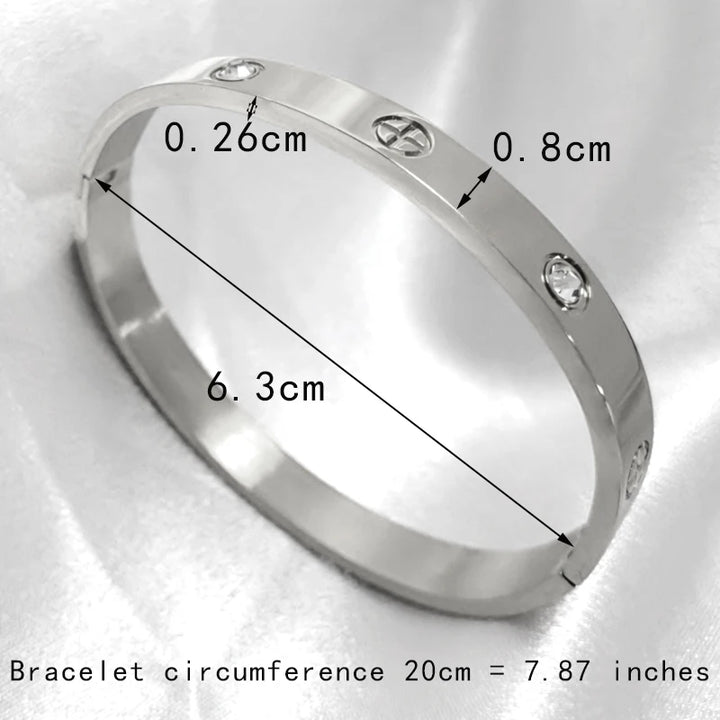 Elegant Stainless Steel Bangle Bracelet for Women