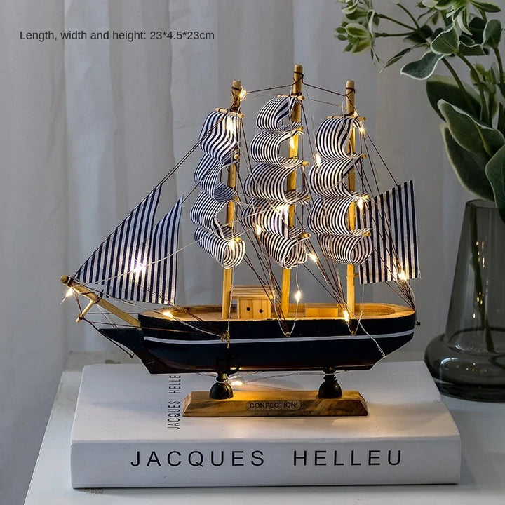 Wooden Sailboat Model