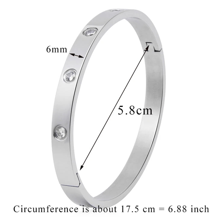 Elegant Stainless Steel Bangle Bracelet for Women