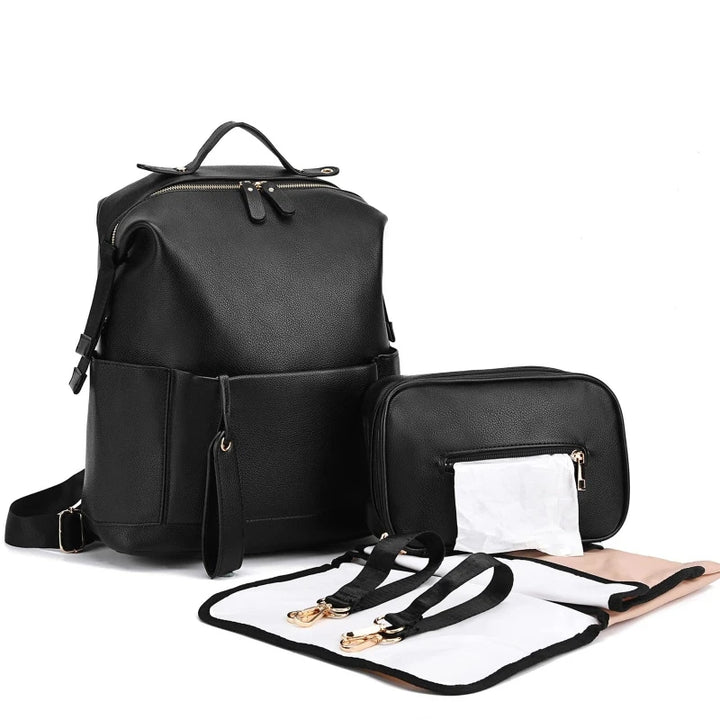 Multifunction Leather Diaper Bag