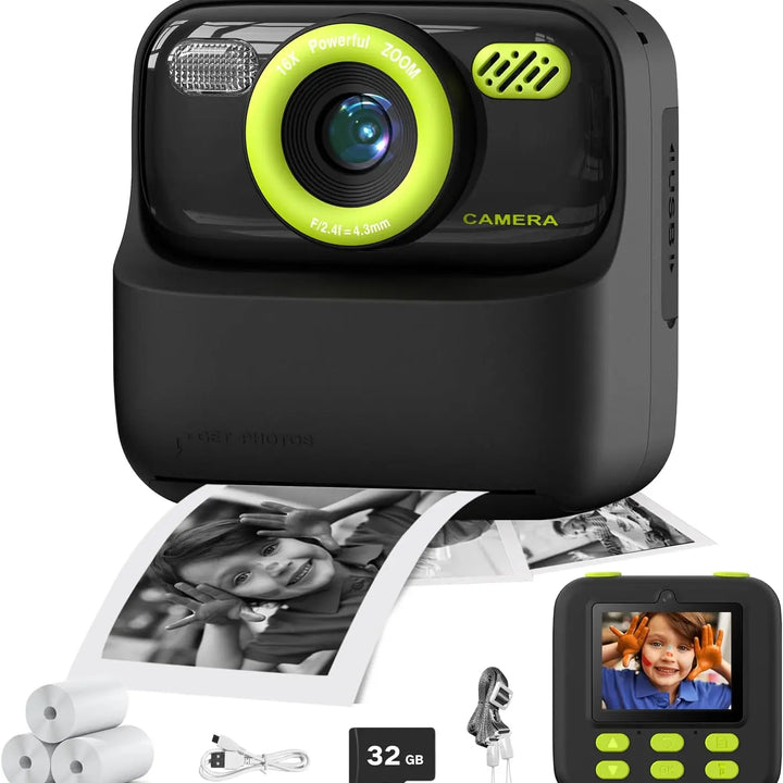 Kids Instant Camera – 1080P HD Dual Lens with Instant Print