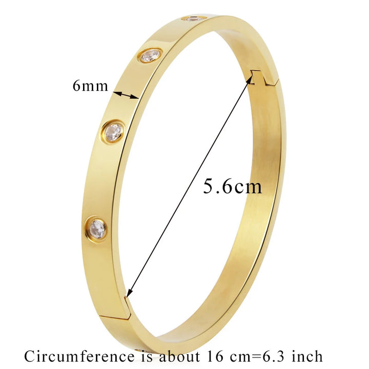 Elegant Stainless Steel Bangle Bracelet for Women