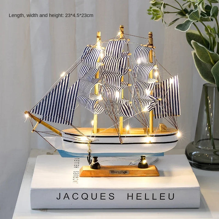 Wooden Sailboat Model