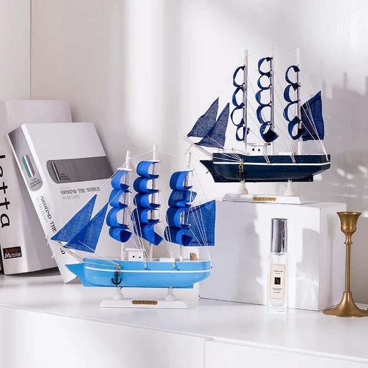 Wooden Sailboat Model