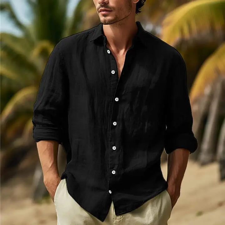 Men’s Loose Fit Patchwork Shirt