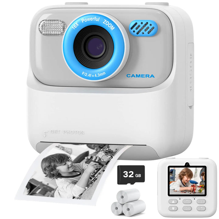 Kids Instant Camera – 1080P HD Dual Lens with Instant Print
