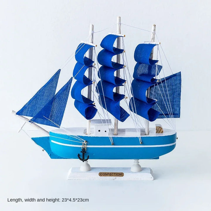 Wooden Sailboat Model