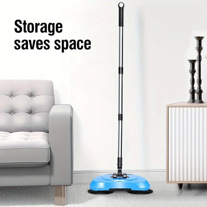 Hand Push Broom – Multifunctional Cleaning Tool with Long Handle & Auto Spiral Deep Clean System