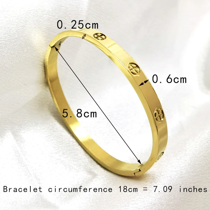 Elegant Stainless Steel Bangle Bracelet for Women