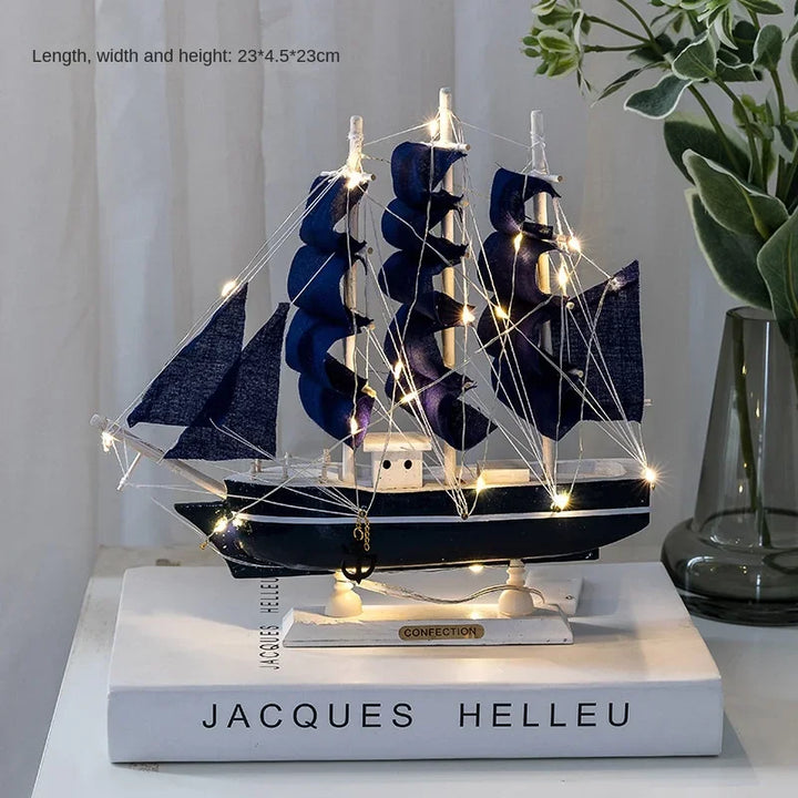 Wooden Sailboat Model