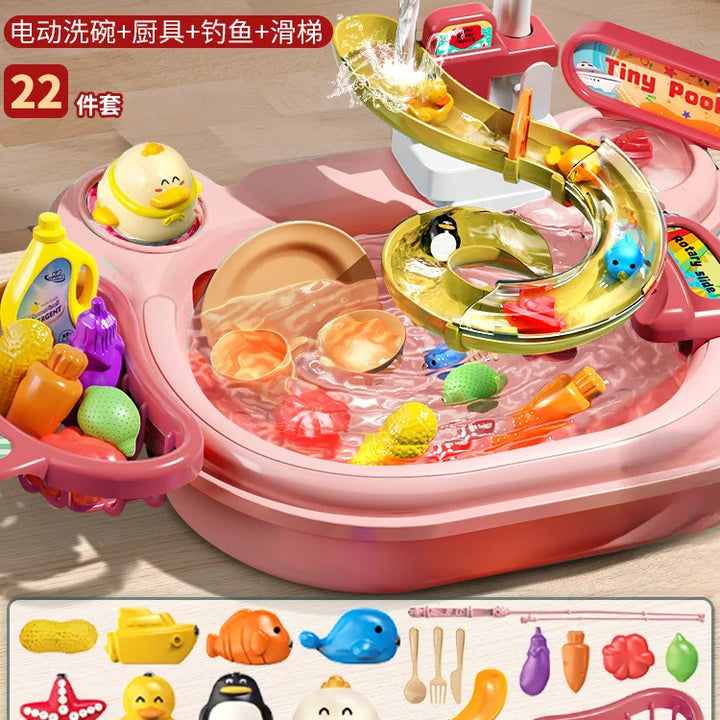 Children’s Electric Dishwasher &amp; Water Play Kitchen Toy